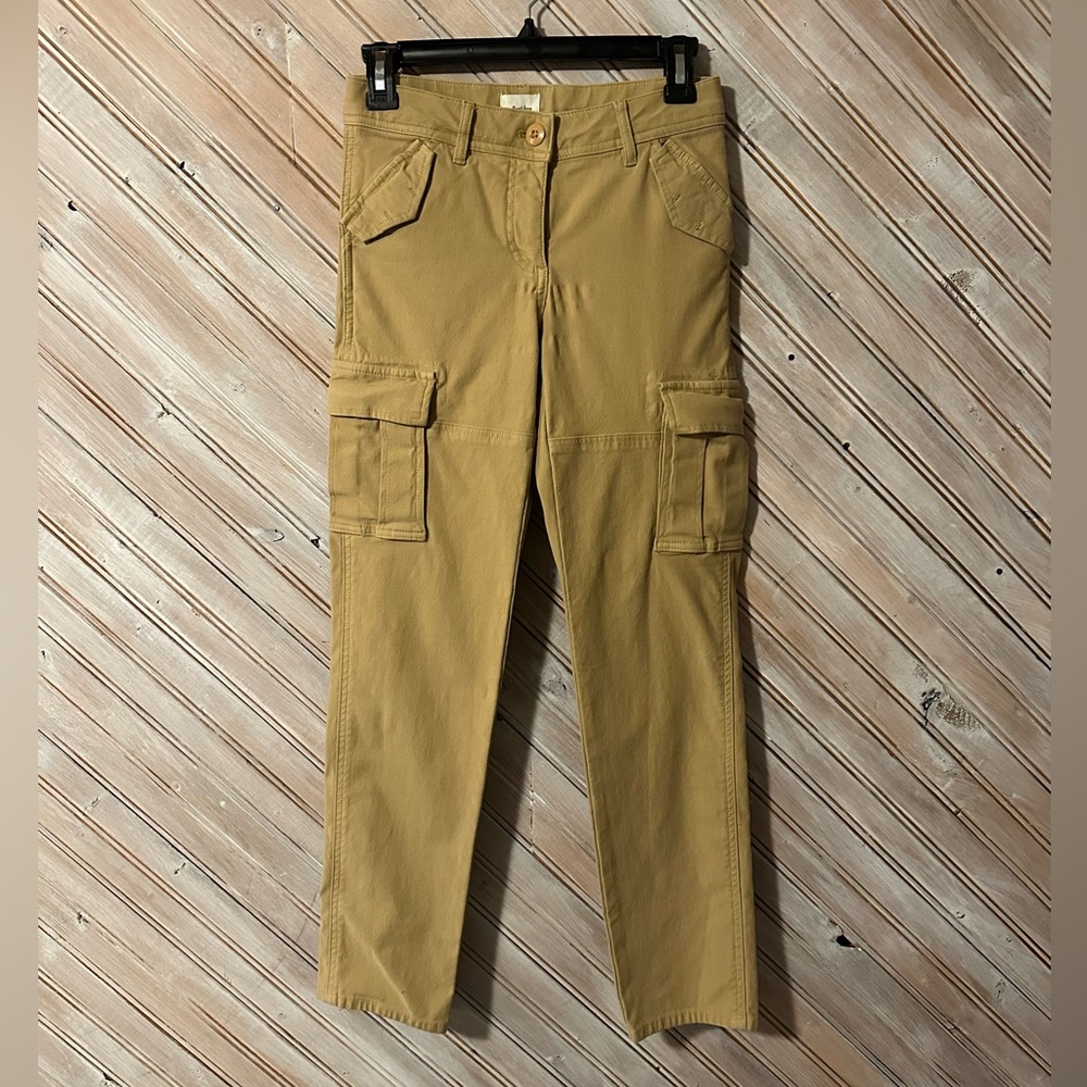 Wilfred Free Beige Khaki Cargo Pants Multiple Pockets Straight Leg